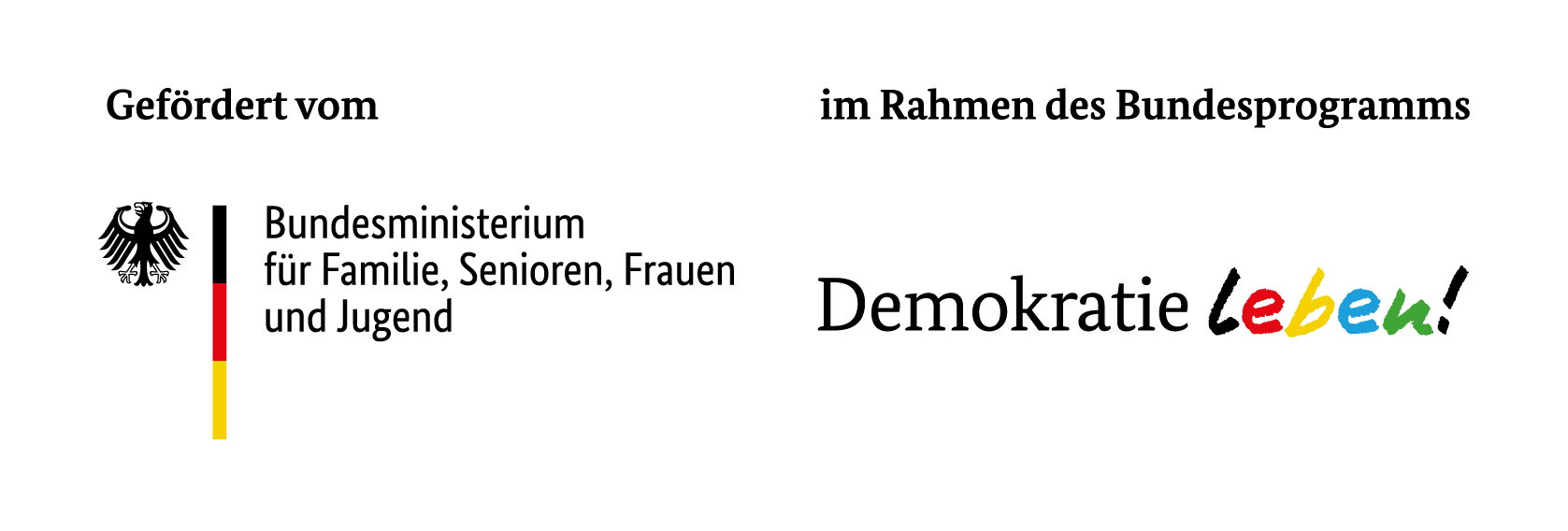 Logo vom Bundesministerium für Familie, Senioren, Frauen und Jugend!
